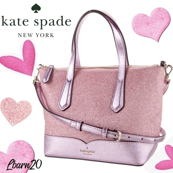 Kate Spade Pink Lola Metallic and Glitter Crossbody Bag NWT Gorgeous! - Picture 1 of 6